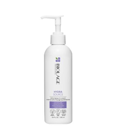 Biolage Hydra Source Daily Leave-In Cream | Smooths Dry  Frizzy Hair & Prevents Breakage | Paraben-Free | For Fine To Medium Hair | Vegan | Helps Repair Split Ends | Salon Treatment | 8.5 Fl. Oz
