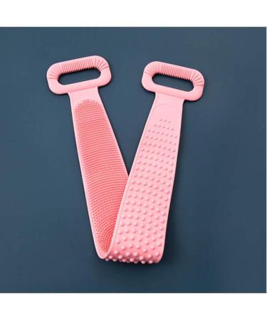 Silicone Bath Body Brush Exfoliating Back Scrubber - Easy to Clean, Eco Friendly, Long Lasting - Pink - Buy Online on SooperMarket.com