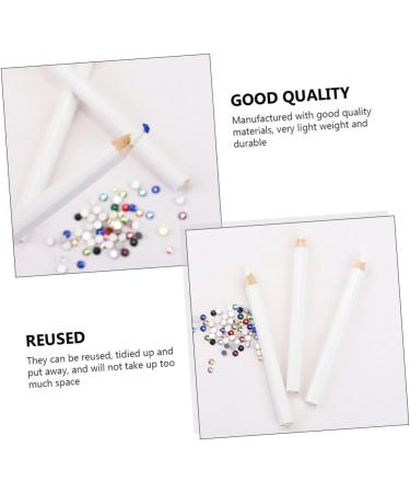 DOITOOL 60 Pcs Nail Point Drill Pencil Manicure Accessory Creative Manicure Pen Beads Crystal Diamond Pen Nail Art Picking Pen Nail Gem Jewelry Pen Gems Accessories Wood Rhinestones White - Buy Online on SooperMarket.com