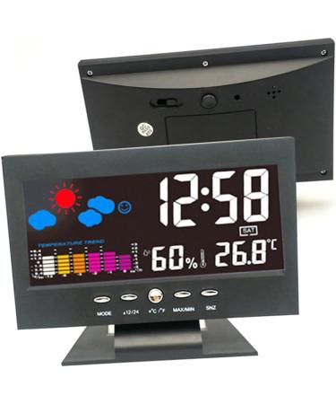 Healeved 2 Pcs Digital Clock Time Display Clock Stylish Clock Creative Clock Multifunctional Clock Led Number Size 1x2pcs - Buy Online on SooperMarket.com