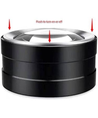 Magnifying Dome Lighted Desktop Magnifier with Bright LED for Reading Books  fine Print  Studying maps  Projects  Coins  Acts as Desk Paperweight  Great for Seniors Black - Buy Online on SooperMarket.com