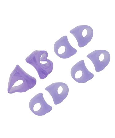 Silicone Toe Separator 4 Pairs - Overlapping Toes, Bunion, Hammer Toe Corrector - Purple - Buy Online on SooperMarket.com