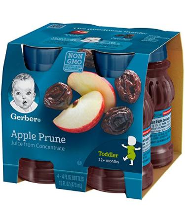 Gerber Juice Toddler 12+ Months Apple Prune 4 oz - Pack of 4 - Buy Online on SooperMarket.com