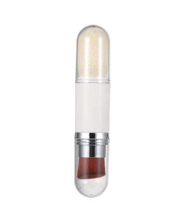 Telescopic Makeup Brush Blending Blush Brush Cosmetics Brush Foundation Powder Brush Cosmetics Makeup Brush Telescopic Brush Double-head Makeup Brush Fluffy Blush Brush Makup Tool 13.5x2.6cm Silver