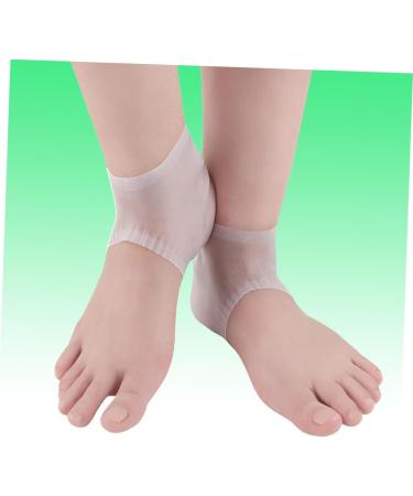 minkissy 1 Pair Moisturizing Heel Sock Silicone Heel Protectors Heel Cups for Heel Pains Feet Heel Socks Moisturizing Socks Shoe Filler Feet Moisturizer Socks Silicone Gel Socks Soft White - Buy Online on SooperMarket.com