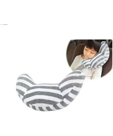 Soft Comfort Car Seat Belt Cover for Kids | Safety Shoulder Pad & Neck Support | Grey Stripe | Universal Fit for Boys & Girls - Buy Online on SooperMarket.com