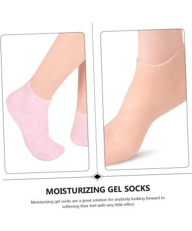 Healeved 3 Pairs Gel Socks Footies Socks for Women Lined Socks Lotion Socks Anti Cracking Foot Socks High Heel Protectors Socks for Heels Spa Socks Cracked Women's Invisible Sebs Stocking 16.5x8.5cm - Buy Online on SooperMarket.com