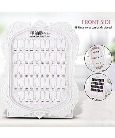 48 Colors Nail Polish Color Chart - Nail Gel Display & Manicure Tools for Perfect Nail Art | International Shipping Available - Buy Online on SooperMarket.com