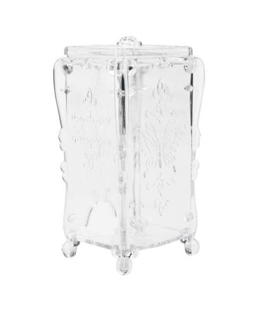 Cosmetic Makeup Cotton Pads Organizer & Nail Art Storage Box | Transparent Cotton Wipe Holder - Buy Online on SooperMarket.com