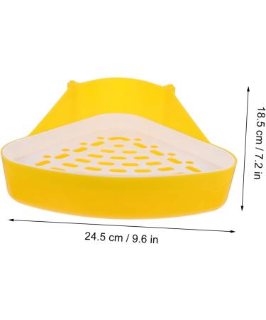 BELLIFFY Box Pet Potty Urinal Guinea Pig Bedding Rabbit Pet Pan Toilet Pet Litter Tray Bunny Toilet Abs White 24.5X18.5cm White - Buy Online on SooperMarket.com