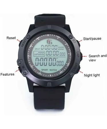 EMVANV Referee Timer Stopwatch for Sports Game - Black | Digital Countdown Soccer Watch - Buy Online on SooperMarket.com