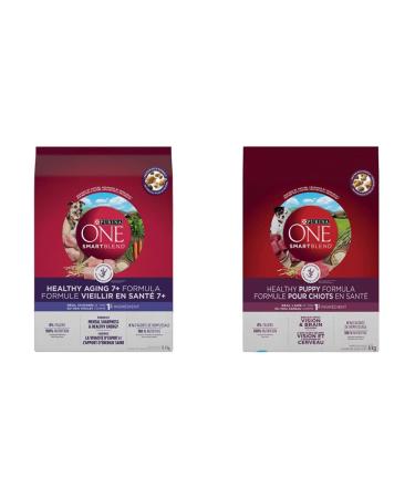 Purina ONE SmartBlend Healthy Aging 7+ Senior Dry Dog Food 11.7 kg + Puppy Food Dry Dog Food 6 kg 11.7 kg (Pack of 1) Dog Food + Puppy Food