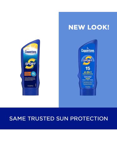 Coppertone SPORT Sunscreen SPF 15 Lotion | Water Resistant Body Sunscreen 7 Fl Oz - Buy Online on SooperMarket.com