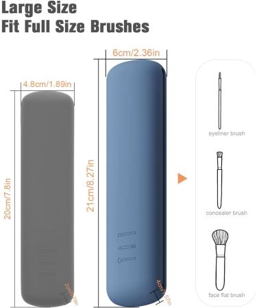 Fnyes Travel Makeup Brush Holder L Blue | Stylish & Compact Organizer for On-the-Go Beauty - Buy Online on SooperMarket.com