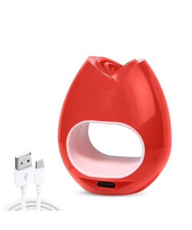 UV LED Nail Lamp Mini Red USB Gel Nail Lamp 16W Portable Rose Shape Nail Dryer for Gel Nails Polish Manicure Nail Art Tools Accessories(Touch Model) Red(touch Model)