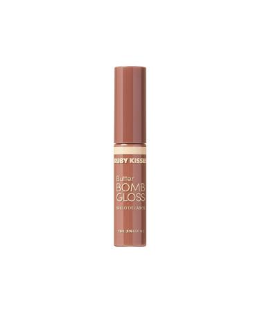 Ruby Kisses Butter Bomb Lip Gloss in Cinna-Buns - 7.8mL (0.26 fl.oz) | Vitamin E Natural Nude Lip Makeup - Buy Online on SooperMarket.com