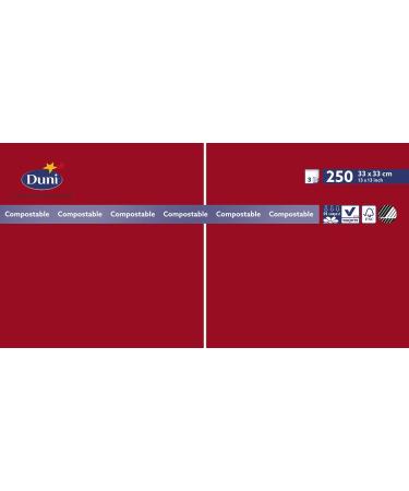 DUNI Napkins SRP 3-ply 33 cm Red Paper 15.6 x 33 x 16.5 cm 250 15.6 x 33 x 16.5 cm Red