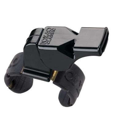 Fox 40 unisex adult Fox Classic Official Finger Grip coach and referee whistles, Black, Regular US