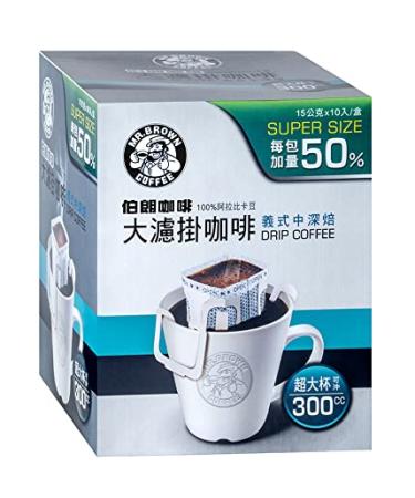 Mr. Brown Drip Coffee 100% Arabica Beans in Medium Dark Roast Flavor Ready to Make Comfort Coffee 10x15g 12 Counts