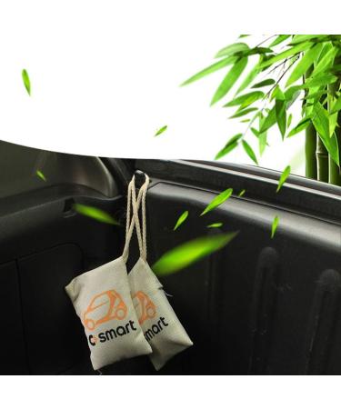 Bralem 1 piece of car premium bamboo coal odor absorber for smart 450 451 453 Fortwo Forfour air-fresh pockets hangable.