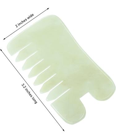 Jade Massage Comb and Gua Sha Tool Set for Head and Meridian Massage - Green Classic Style - Buy Online on SooperMarket.com