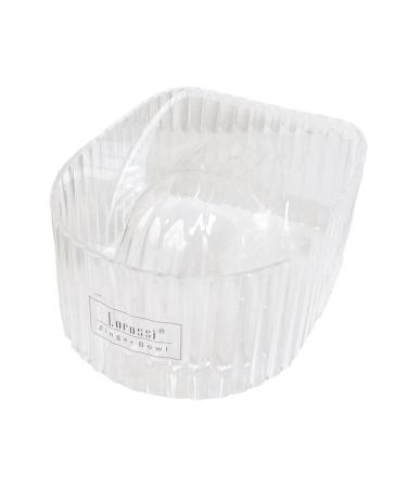 Harilla Compact Nail Soaking Bowl Shell Shape Comfortable Soak Off Polish Remover for Nail Cleaning Manicure Tool Girls Clear