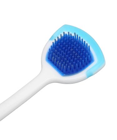 Silicone Tongue Brush Long Handle 10 Pcs for Adults - Blue | Effective Tongue Cleaner - Buy Online on SooperMarket.com