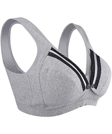 AYNEFY Nursing Bra - Lightly Padded Cotton for Breastfeeding & Pregnancy (XL Gray) | Prevents Sagging International Shipping Available - Buy Online on SooperMarket.com