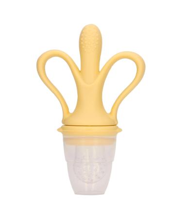 Soft Baby Fruit Feed Pacifier - Yellow Massage Rubber for Newborns | Improves Hand-Eye Coordination | International Shipping - Buy Online on SooperMarket.com