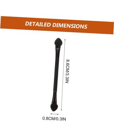 CANIGHT 25 Pcs Double Ended Eye Shadow Stick Lip Balm Brush Tool Eyeshadow Applicator Black Plastic - Buy Online on SooperMarket.com