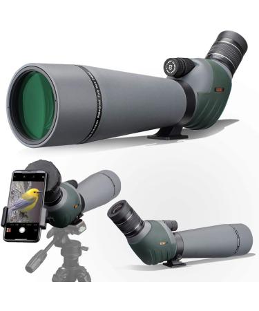 Gosky 20-60x80 Dual Focusing ED Spotting Scope - Ultra High Definition Optics Scope with Carrying Case and Smartphone Adapter for Target Shooting Hunting Bird Watching Wildlife Astronomy Scenery