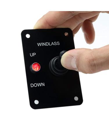 Anchor Windlass Up/Down Rocker Switch Panel Marine Windlass ON-OFF-ON Control Panel With Red LED - Buy Online on SooperMarket.com
