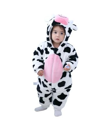 COOKY.D Baby Animal Hooded Winter Romper Warm Snowsuit Coat Newborn 3-36 Months Thicken Outfits Outerwear Jumpsuit 18-24 Months Cow