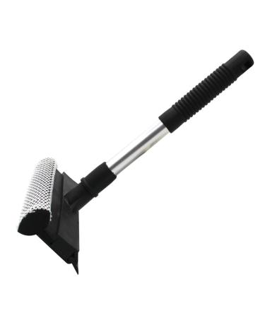 Double-sided Glass Brush Cleaning Wiper Practical Brush Wiper Cleaner Window Home Kitchen Black Glass Cleaner Squeegee 20x25cm