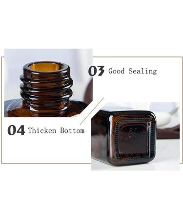 VASANA 3PCS Refillable Thicken Square Amber Glass Essential Oil Dropper Bottles With Glass Eye Dropper Cosmetic Sample Aromatherapy Elite Fluid Jars Travel Containers 20ml/0.67oz - Buy Online on SooperMarket.com