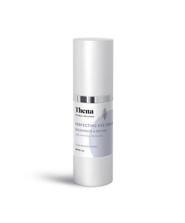 THENA Anti Aging Eye Cream With Organic & Natural Ingredients Restoring Niacinamide Hyaluronic Acid Peptides Collagen Vitamin C & E  Best Natural Anti Wrinkle Under Eye Cream Moisturizer For Women Men