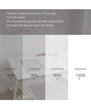 ONOTEC Light Therapy Lamp UV-Free 10000 Lux LED Bright White Therapy Light Touch Control with 4 Adjustable Brightness Levels for Home/Office/Travelling - Buy Online on SooperMarket.com
