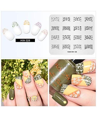 Alexnailart Nail Art Stamping Image Plate - Leaf & Flower Templates for Manicure | International Shipping Available - Buy Online on SooperMarket.com