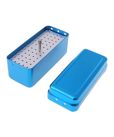 Klova Dental Bur Box 72-hole-aluminum-autoclave sterilizer housing Bohrer Dental Desinfection Endo Files Holder Box for mouth care tools blue