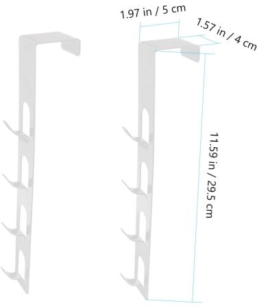 Baluue Towel Holder 2pcs Door Hook Wall Coat Hanger Christmas Wreath Metal Clothes Rack Hooks for Hats Door Hangers for Clothes Hanger 29.5X5CM White - Buy Online on SooperMarket.com
