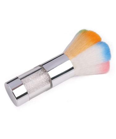 Colorful Acrylic Nail Brush Cleaner - Dust Removal Tool for Nail Art - Silver Makeup Brush - Buy Online on SooperMarket.com