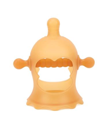 Wrist Hand Teether with 3 Realistic Pacifiers - Silicone Grind Teeth Safe Baby Teether for Gum Discomfort Relief (Brown) - Buy Online on SooperMarket.com