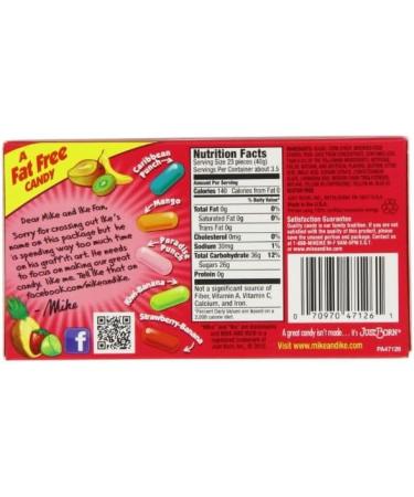 Mike and Ike Tropical Typhoon Theatre Box 5 oz/141 g (Pack Of 3) Twisty And Tasty Treat Gift Hamper Birthday Present Chirstmas Easter Thank You - Buy Online on SooperMarket.com