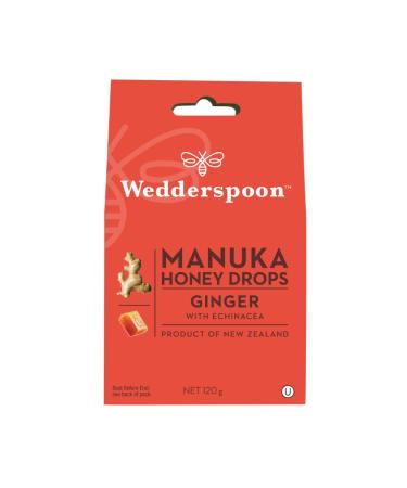 Wedderspoon Natural Manuka Honey and Ginger with Echinacea Drops (20 Drops per box)