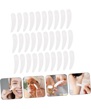 100pcs Spoon Cream Spoon Tool Face Care Products Mini Spoon Face Spatula Makeup Spatula Eye Cream Spoon Face Cream Spoon Applicator for Eye Cream Scraper 5.50X1.50X0.10CM White - Buy Online on SooperMarket.com