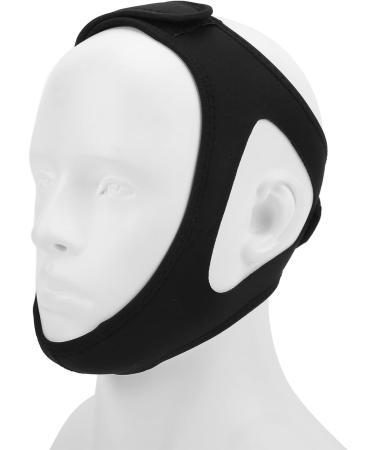 Anti Snoring Chin Strap - Black Soft Rubber Head Band for Women | Stop Snoring All Night - Buy Online on SooperMarket.com