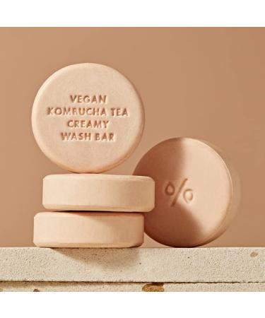 Dr.Ceuracle Vegan Kombucha Tea Creamy Wash Bar - Low pH Cleanser for Face, Hair & Body | Hydrating Soap with AHA for Gentle Exfoliation | Paraben-Free - Buy Online on SooperMarket.com