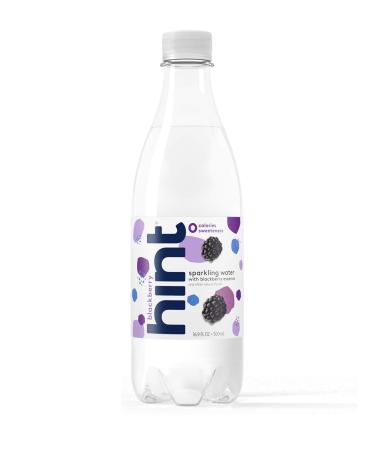 Hint Sparkling Water Blackberry (Pack of 12), 16.9 Ounce Bottles, Unsweetened Blackberry-Infused Sparkling Water, Zero Sugar, Zero Calories, Zero Sweeteners, Zero Artificial Flavors