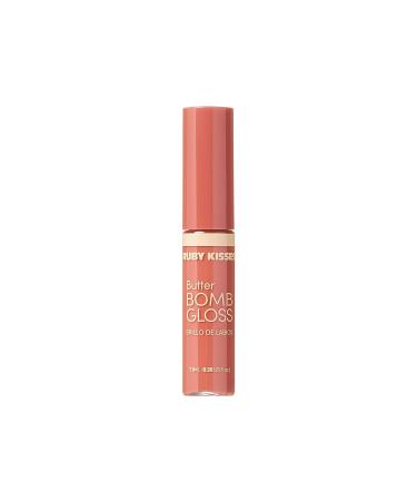 Ruby Kisses Butter Bomb Gloss in Snatched - Non-Sticky Lip Gloss with Vitamin E for Natural Nude Lips - 7.8mL - Buy Online on SooperMarket.com