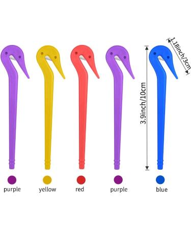 5 Pcs Elastic Hair Bands Remover Cutter Pony Picks for Cutting Pony Rubber Hair Ties No Pains No Harm Premium Ponytail Remover Tools (2Purple Blue Red Yellow) - Buy Online on SooperMarket.com